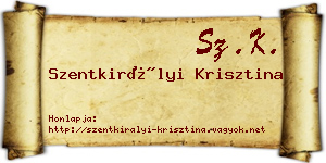 Szentkirályi Krisztina névjegykártya