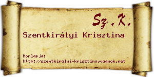Szentkirályi Krisztina névjegykártya